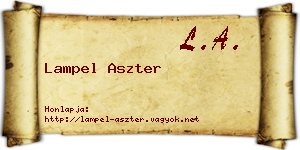 Lampel Aszter névjegykártya